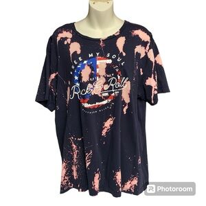 Southern Bliss Co. size large bleached blue tee shirt